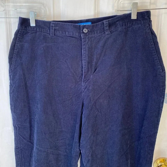 Karen Scott Cotton Corduroy Cozy Casual Dark Blue Pants Women Plus Size 18 Pocke - Picture 8 of 8